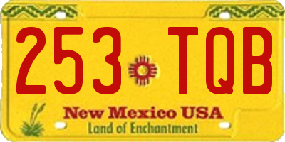 NM license plate 253TQB