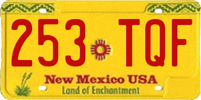 NM license plate 253TQF