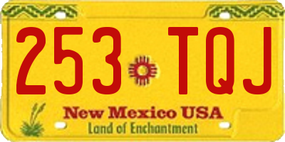 NM license plate 253TQJ