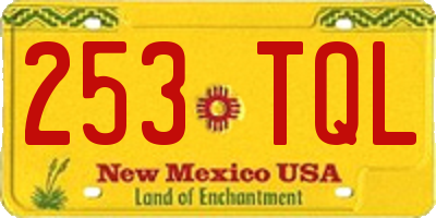 NM license plate 253TQL