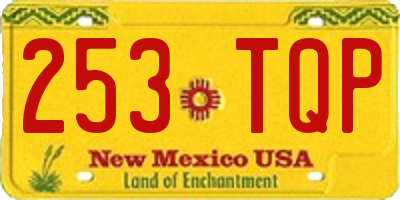 NM license plate 253TQP
