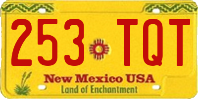 NM license plate 253TQT