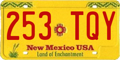 NM license plate 253TQY