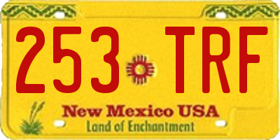 NM license plate 253TRF