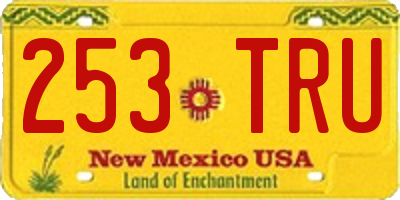 NM license plate 253TRU