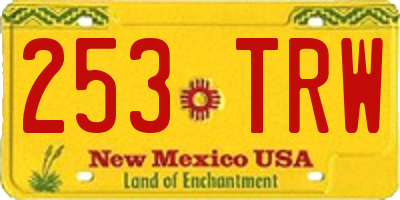 NM license plate 253TRW