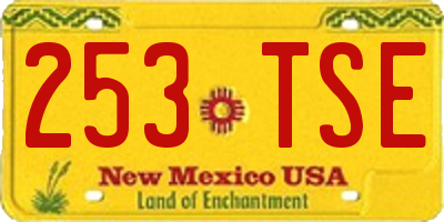 NM license plate 253TSE