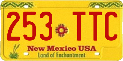 NM license plate 253TTC