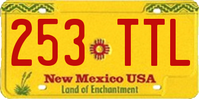 NM license plate 253TTL
