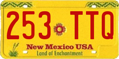 NM license plate 253TTQ