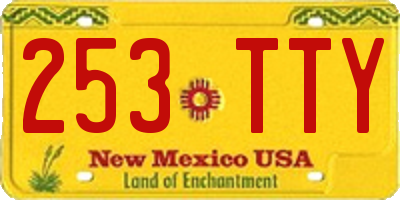 NM license plate 253TTY
