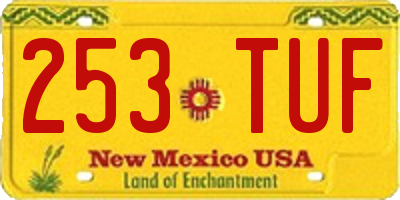NM license plate 253TUF