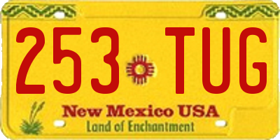 NM license plate 253TUG