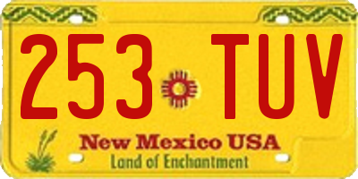 NM license plate 253TUV