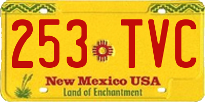 NM license plate 253TVC