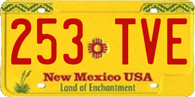 NM license plate 253TVE