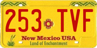 NM license plate 253TVF