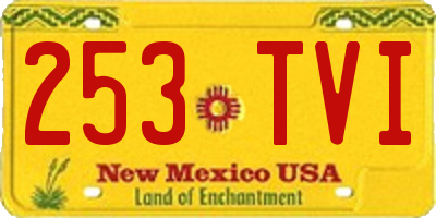 NM license plate 253TVI