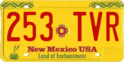 NM license plate 253TVR
