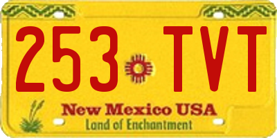 NM license plate 253TVT