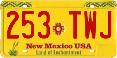 NM license plate 253TWJ