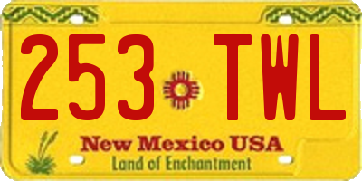 NM license plate 253TWL