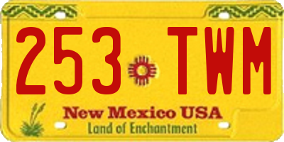 NM license plate 253TWM