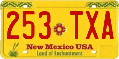 NM license plate 253TXA