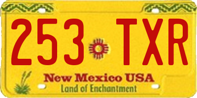 NM license plate 253TXR