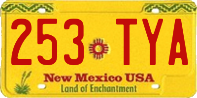 NM license plate 253TYA