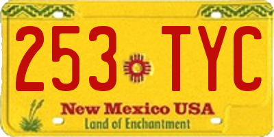 NM license plate 253TYC