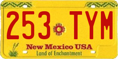 NM license plate 253TYM