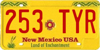 NM license plate 253TYR