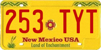 NM license plate 253TYT