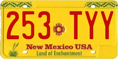 NM license plate 253TYY