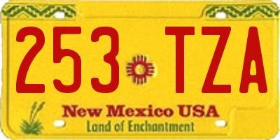 NM license plate 253TZA