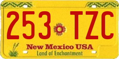 NM license plate 253TZC