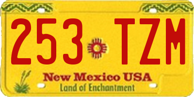 NM license plate 253TZM