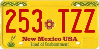 NM license plate 253TZZ