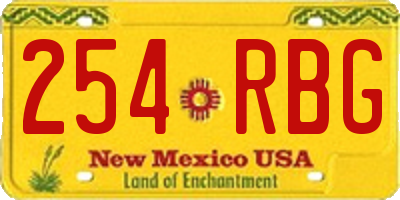 NM license plate 254RBG