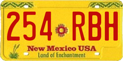 NM license plate 254RBH