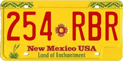 NM license plate 254RBR
