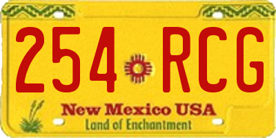 NM license plate 254RCG