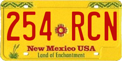 NM license plate 254RCN