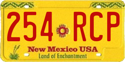 NM license plate 254RCP