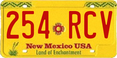 NM license plate 254RCV