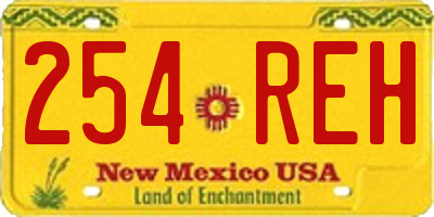 NM license plate 254REH
