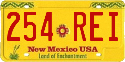 NM license plate 254REI