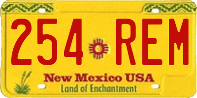 NM license plate 254REM