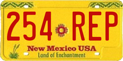 NM license plate 254REP